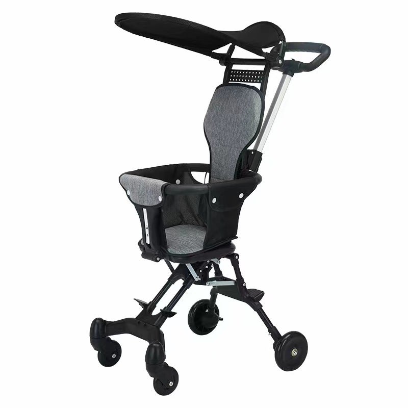 Walking Baby Artifact Travel Light Can Be A Key Folding Two-Way Out Of High Landscape Baby Stroller - Image 5